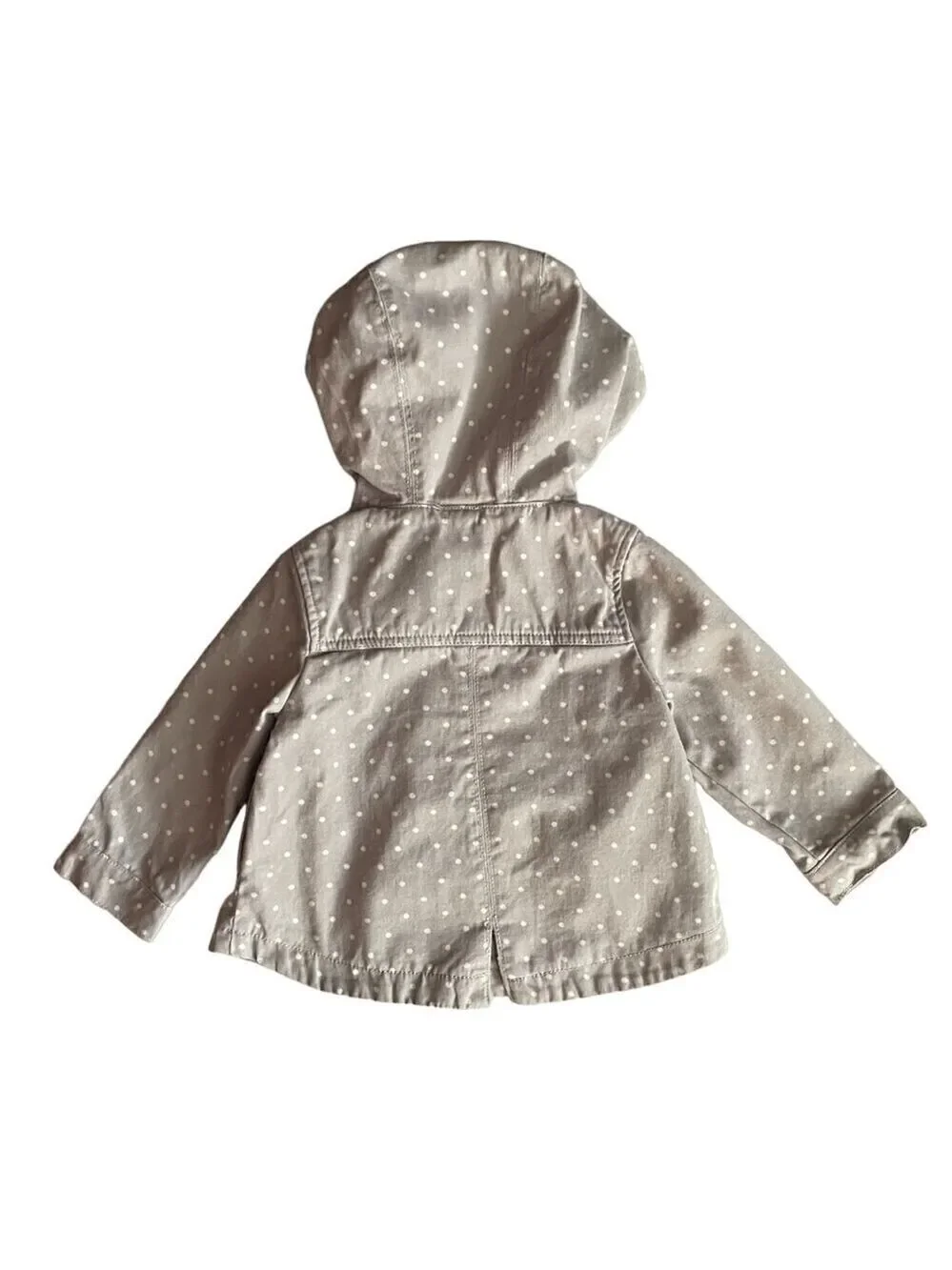 ❤️ TAHARI Polka Dot Gray And White Hoodie Jacket Size 12 Months